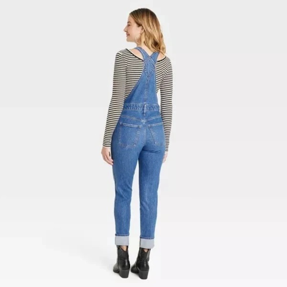 Universal Thread Women's New Denim Medium Wash Overalls Size 6 NWT 16954 - Picture 4 of 5